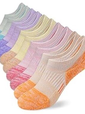Women's No-Show Pastel Athletic Socks - Pack of 10